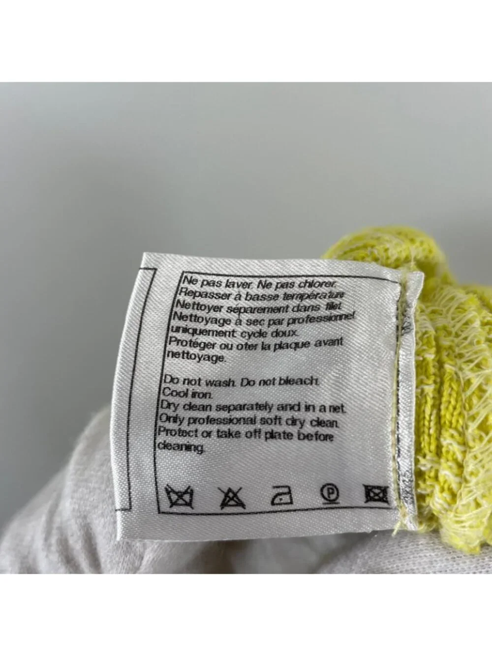Chanel Flare Skirt SS Cotton Yellow 36